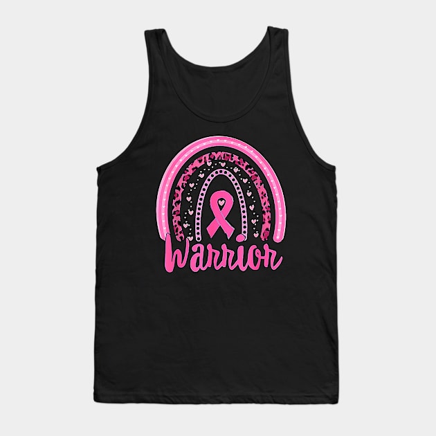 Warrior Breast Cancer Awareness Pink Ribbon Rainbow Women Tank Top by everetto